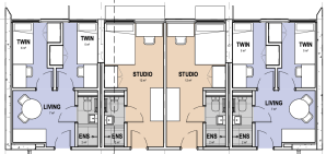 Student accomodation floor plan
