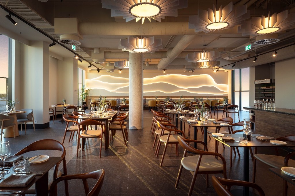 Interior of Ember & Vine restaurant at Crowne Plaza Adelaide Mawson Lakes