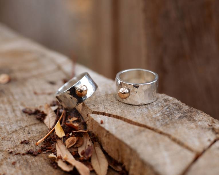 Hand crafted silver ring by Glacier Jewellery Design, who will be selling at Bowerbird design market