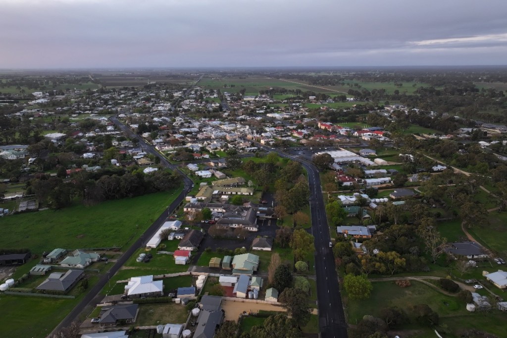 Penola aerial view where mixed farming viticulture and forestry are key in this SA AgTown