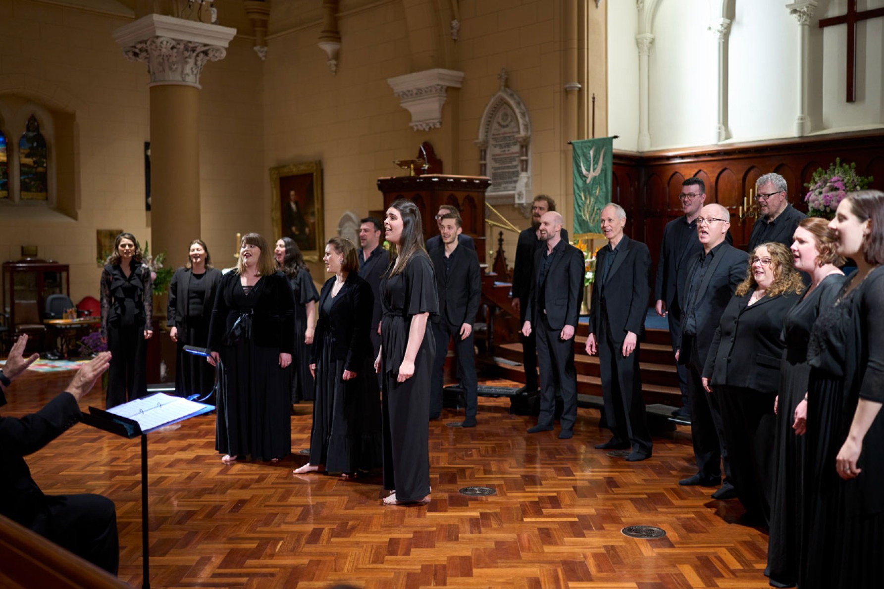 The Adelaide Chamber Singers perform their 'Elemental' concert at Pilgrim Uniting Church. Photo: Sam Roberts / supplied