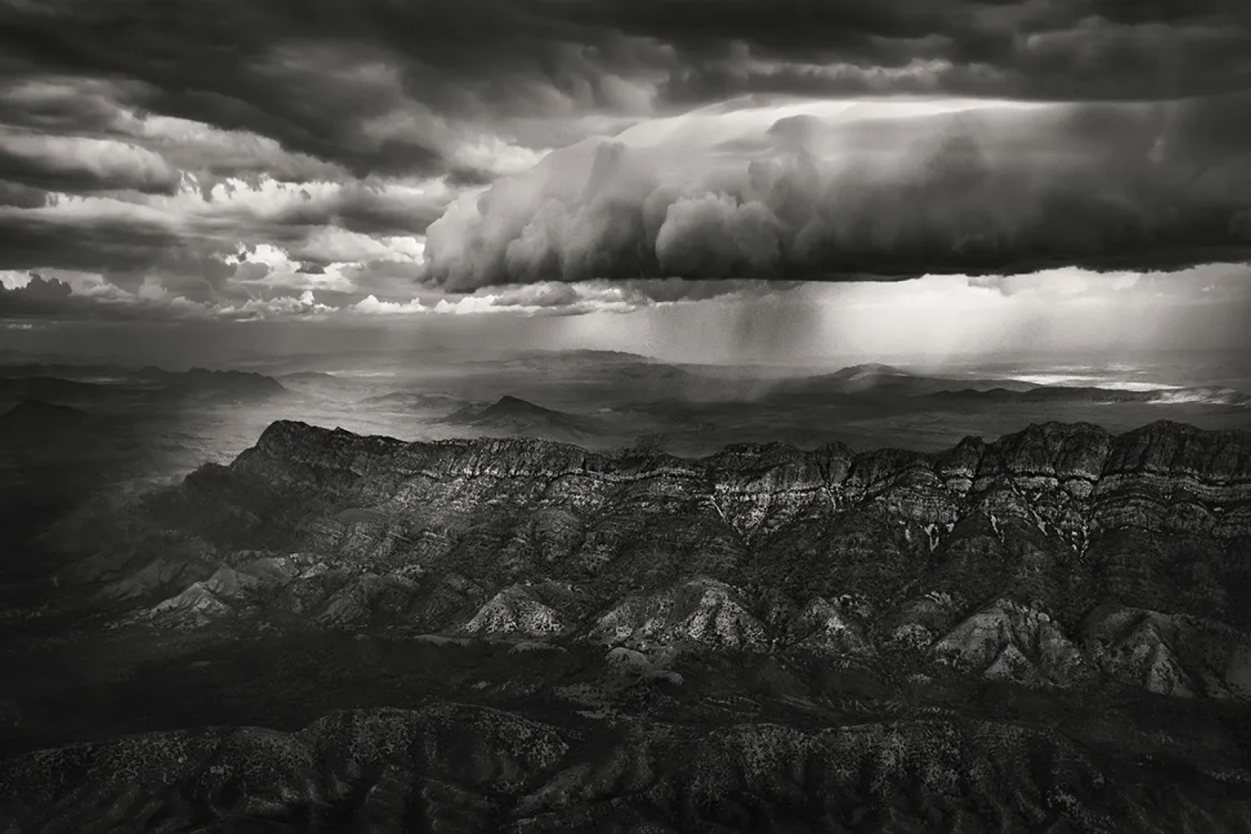 Storm clouds over Wilpena Pound. Photograph: David Dahlenburg.