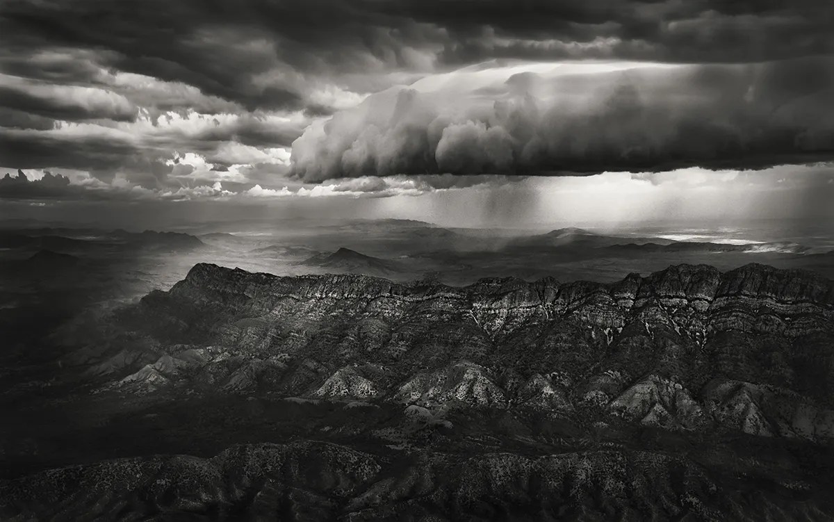 Storm clouds over Wilpena Pound. Photograph: David Dahlenburg.