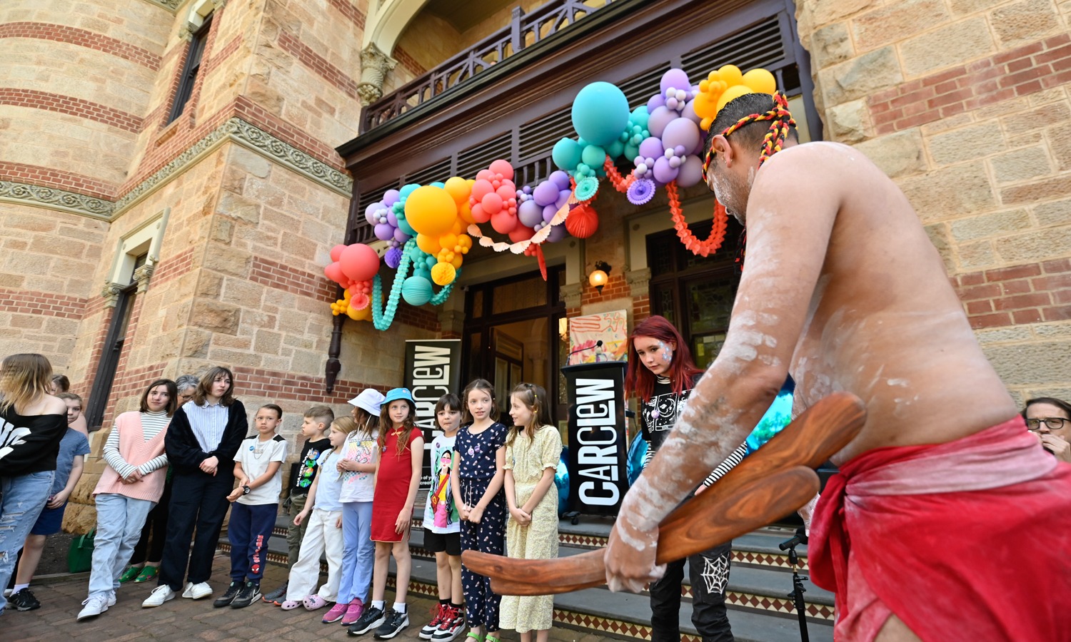 Representatives of SA's youth arts sector gathered at Carclew for the launch of its 2024-2028 strategic plan. Photo: Ben Searcy