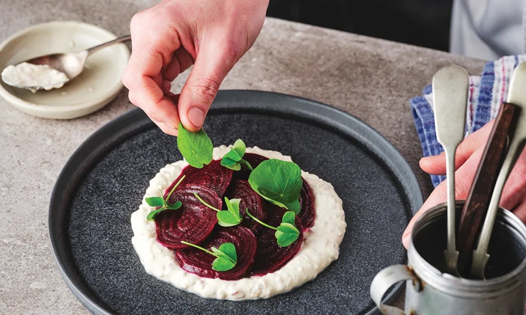 Thumbnail for Beetroot carpaccio with shallot sour cream