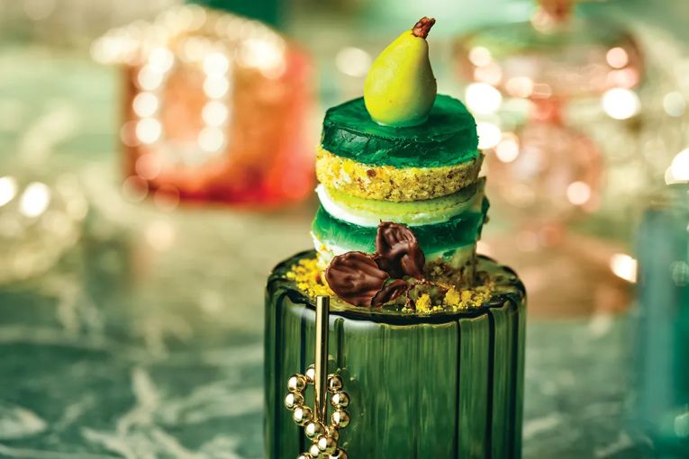 Thumbnail for Pistachio, pear and ricotta cake