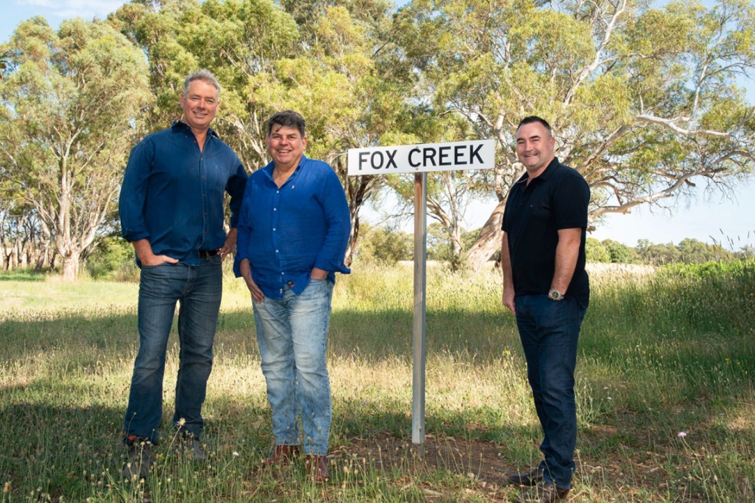 Jock Harvey, Dim Georgiadis and Ben Gibson acquired Fox Creek Wines in January 2021.