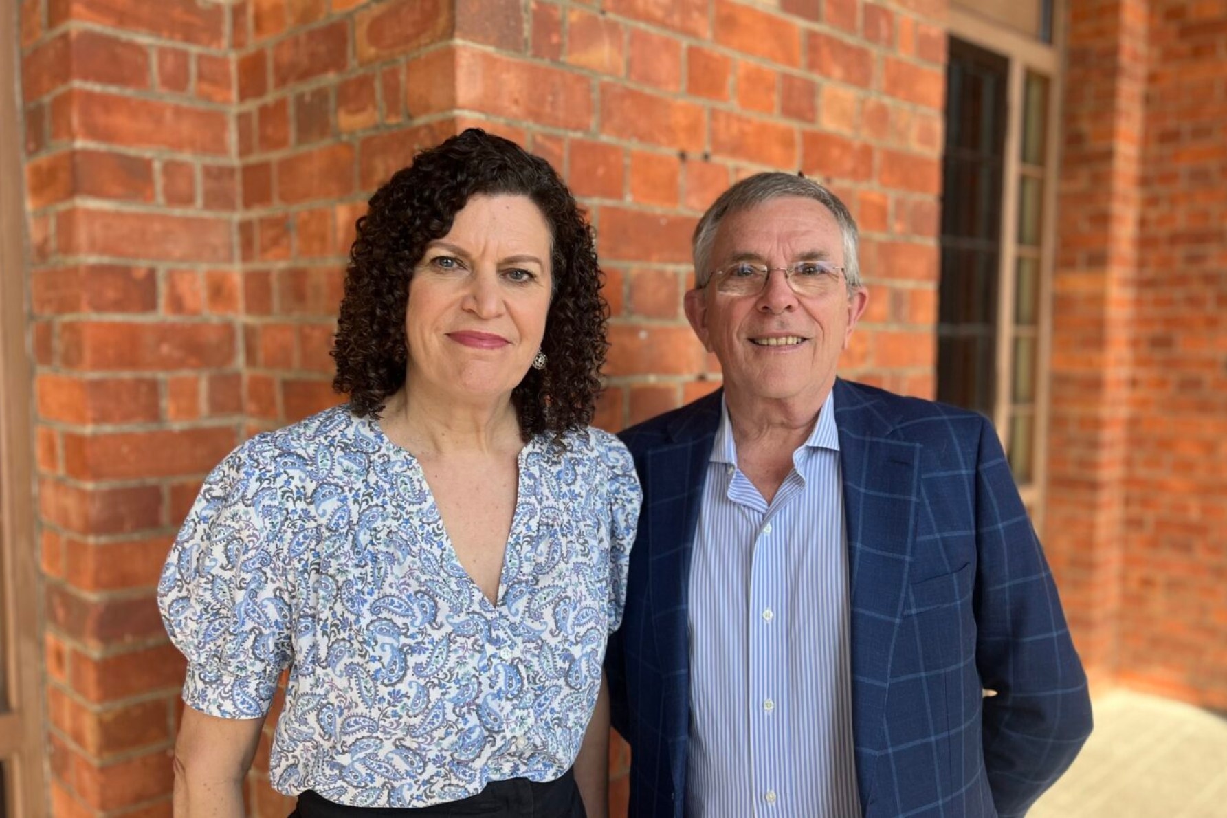 Queensland Youth Orchestra's new executive director Amanda Jolly with QYO president Ian Walker.