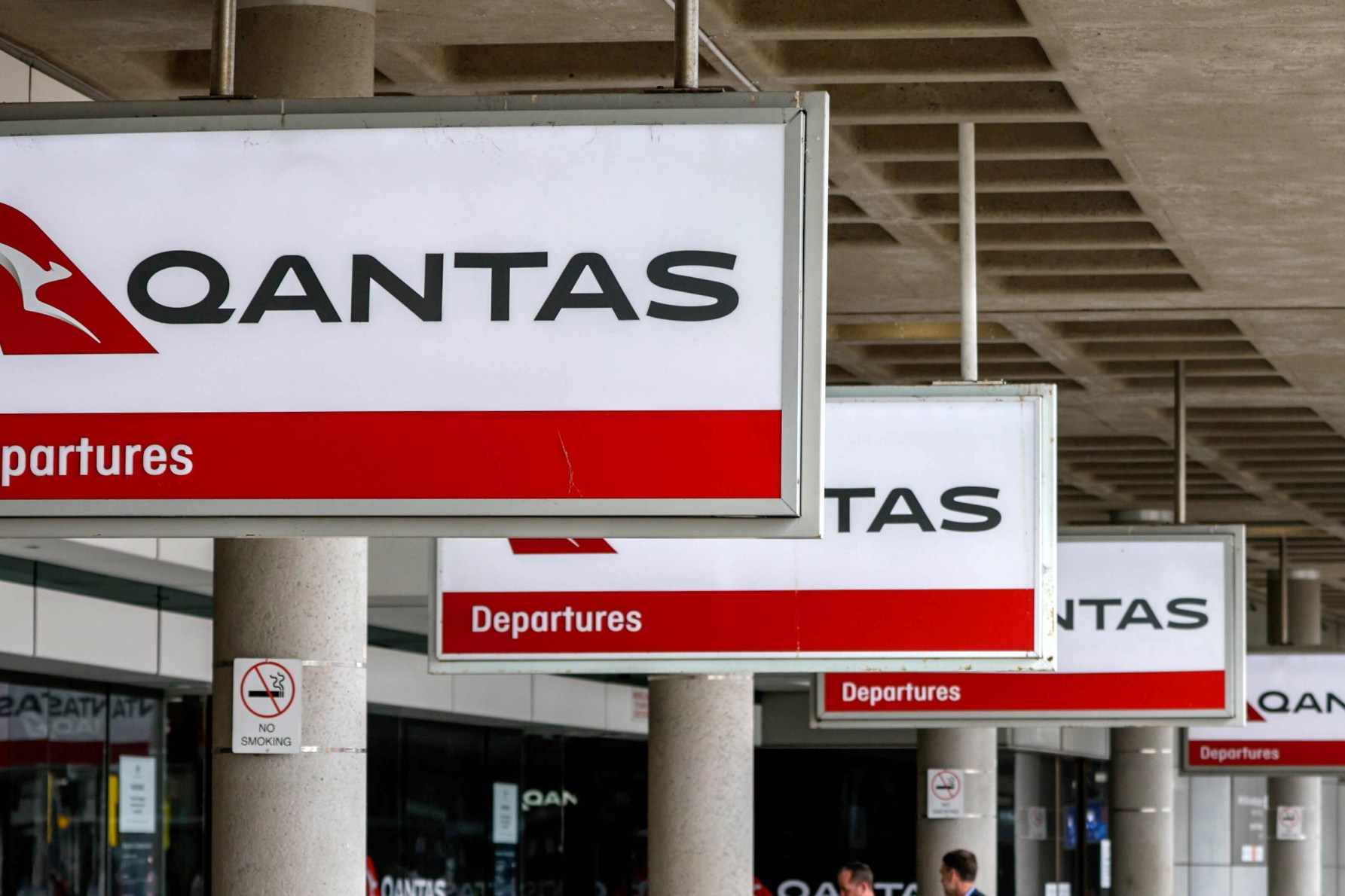 Qantas signage at Brisbane Domestic Airport in Brisbane, Thursday, September 22, 2022. (AAP Image/Russell Freeman) NO ARCHIVING