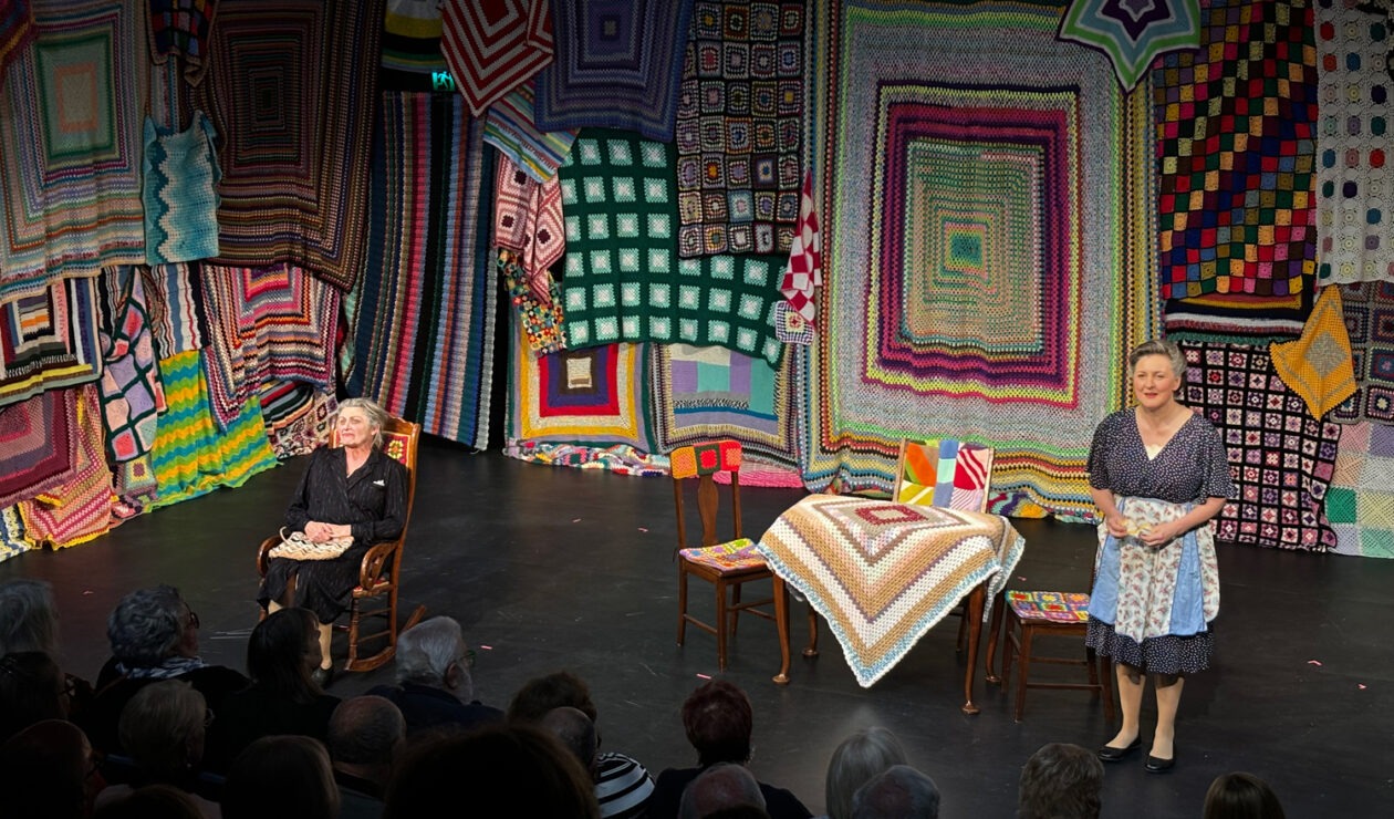 'A Cheery Soul' is presented amid a sea of multi-coloured crocheted blankets at Holden Street Theatres venue The Studio. Photo: supplied