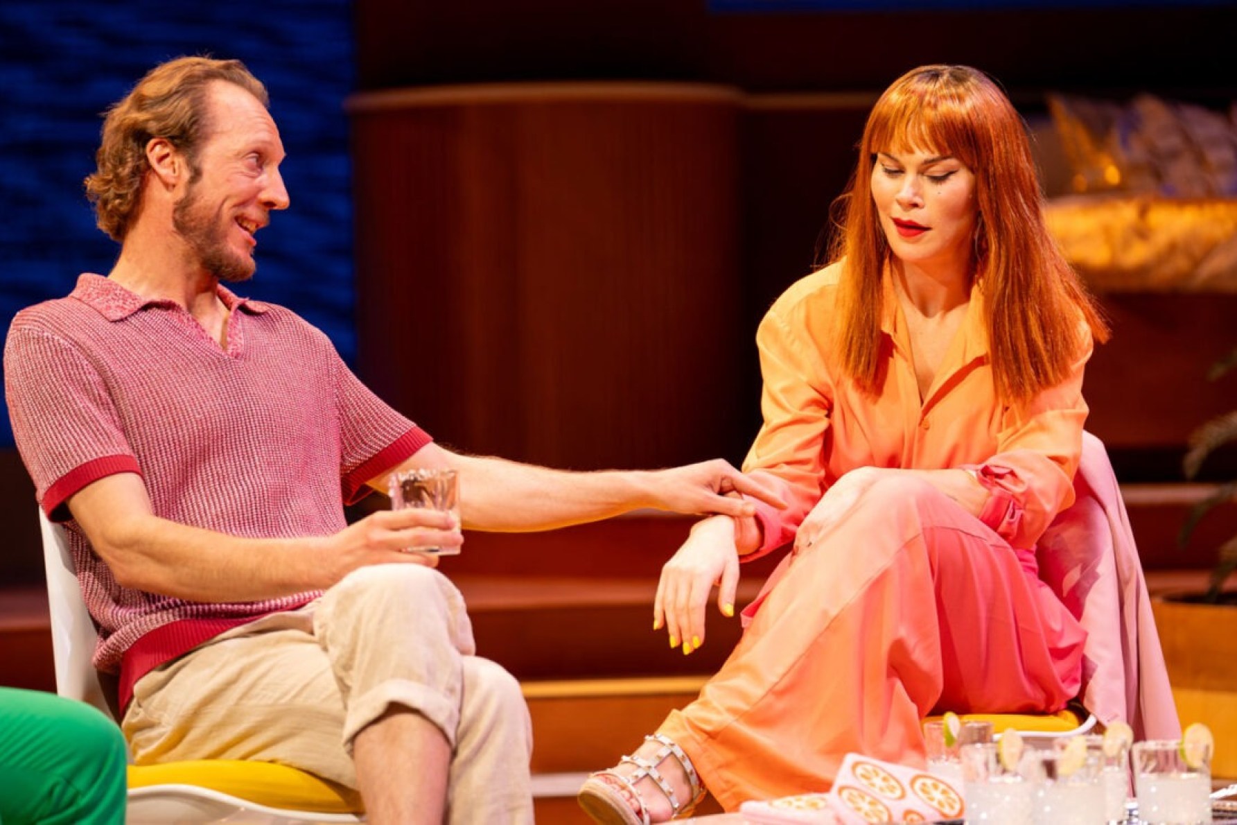 Nathan O'Keefe as Craig and Anna Lindner as Michele in State Theatre of SA's production of 'The Puzzle'. Photo: Matt Byrne