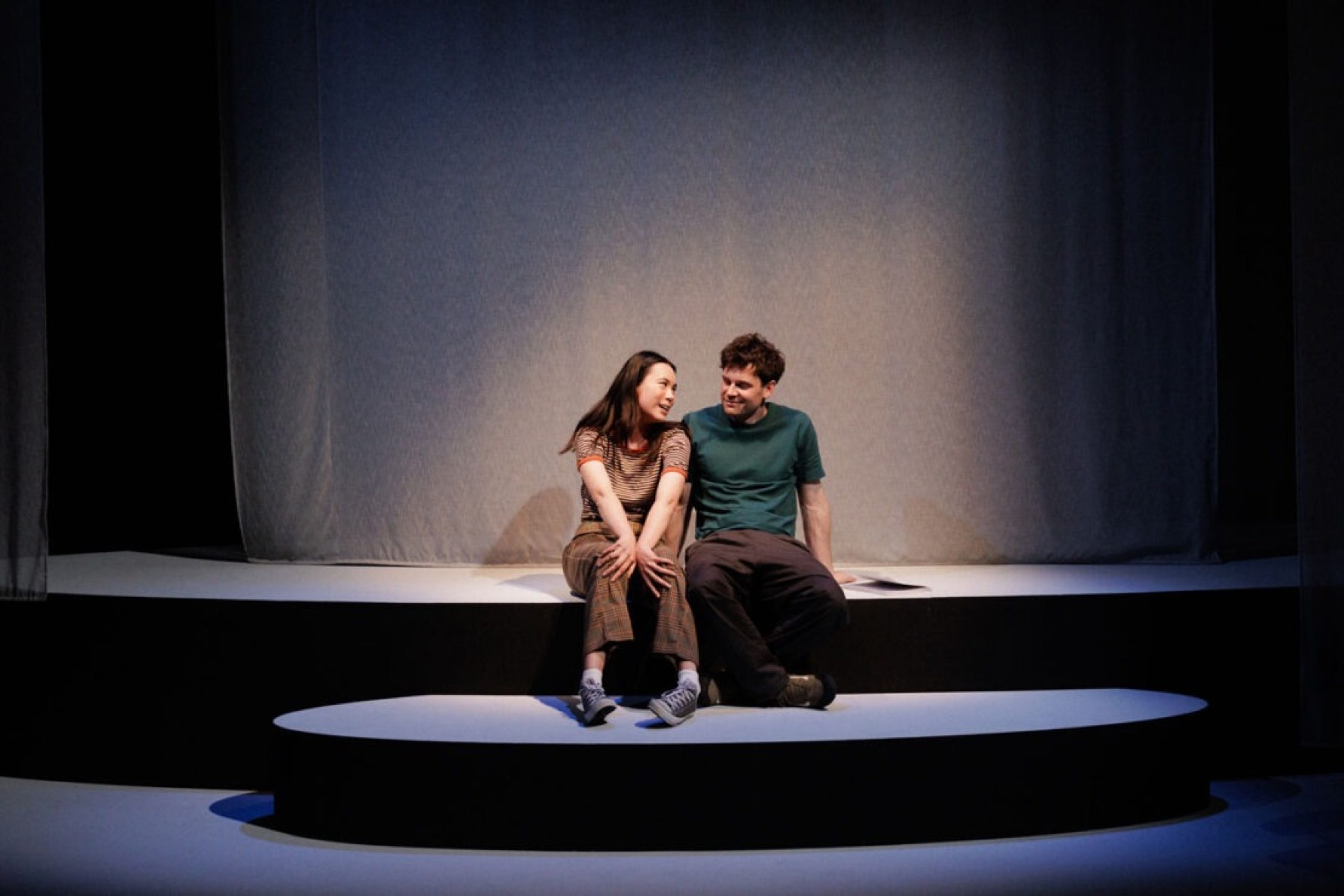 Emily Liu and Simon Chandler in Theatre Republic's production of 'The Almighty Sometimes'. Photo: Bri Hammond / supplied