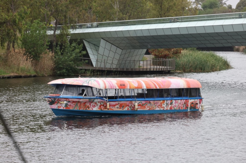 Local artist Alice Lindstrom's design for the Popeye is inspired by the River Torrens. Photo: Supplied.