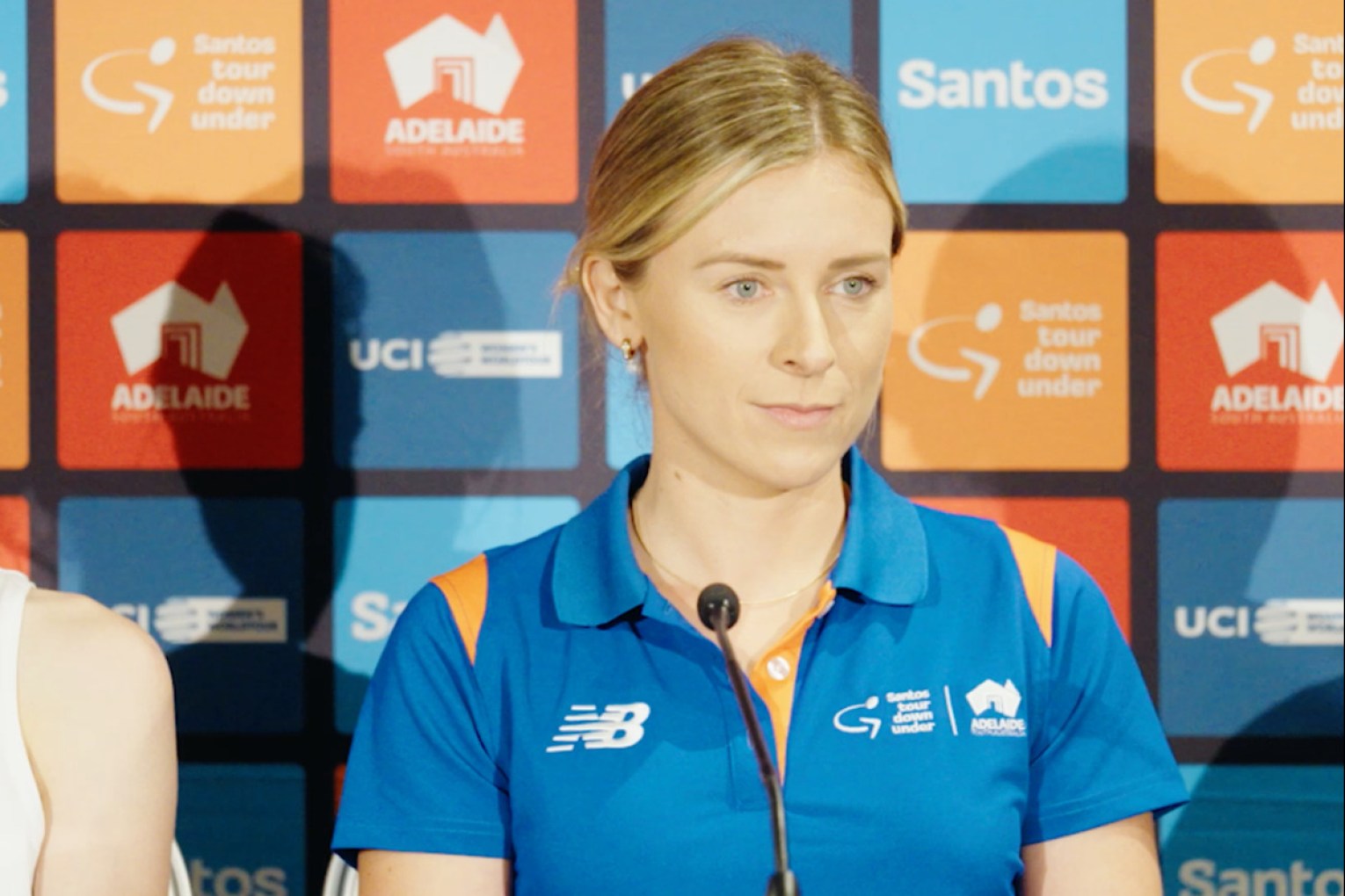 Former champion cyclist and current Santos Tour Down Under Assistant Race Director Annette Edmondson addressed the Women's Press Conference on Thursday.

