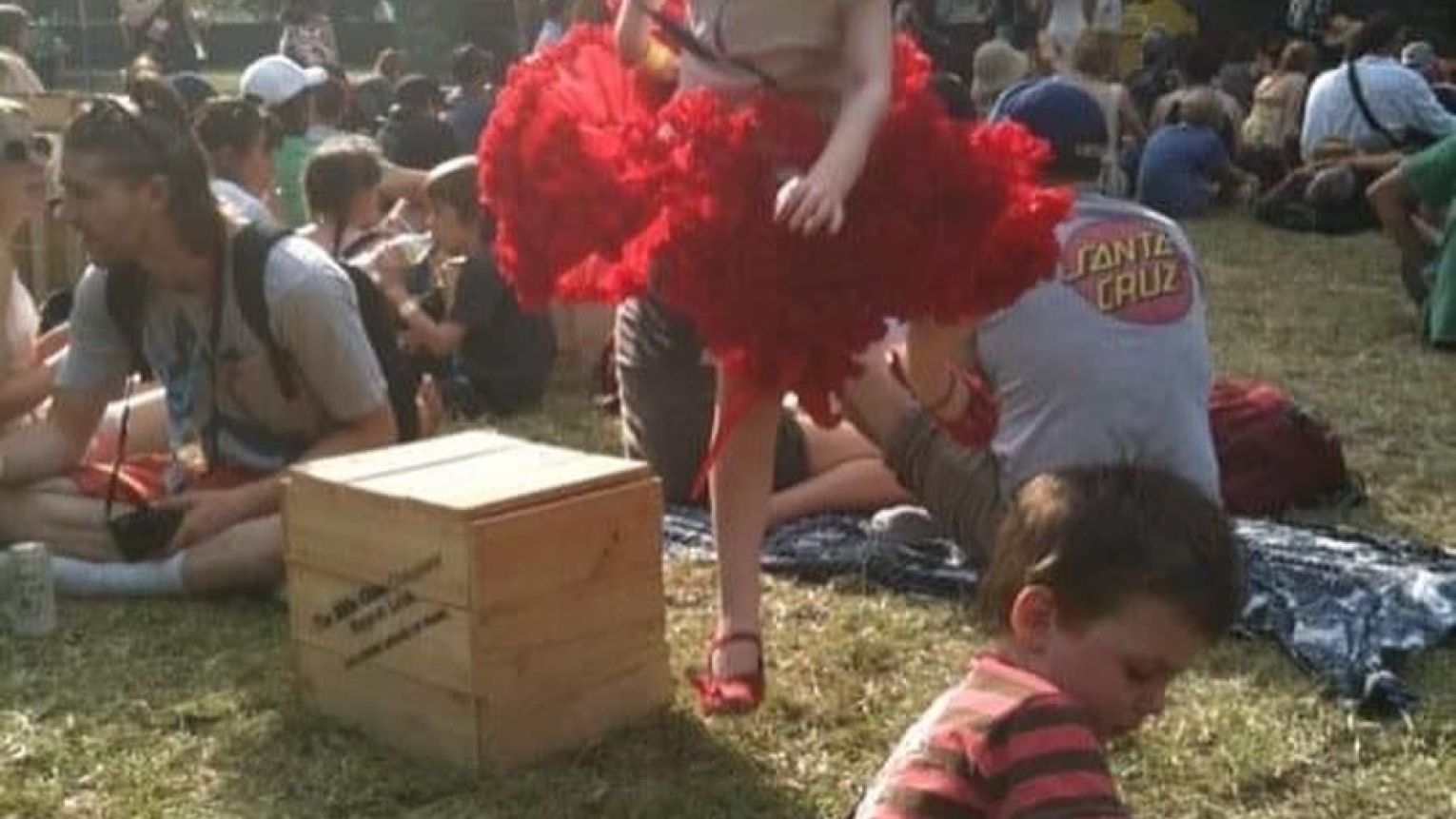 Vic's children Bianca and Marco at WOMADelaide in a photo taken 13 years ago.