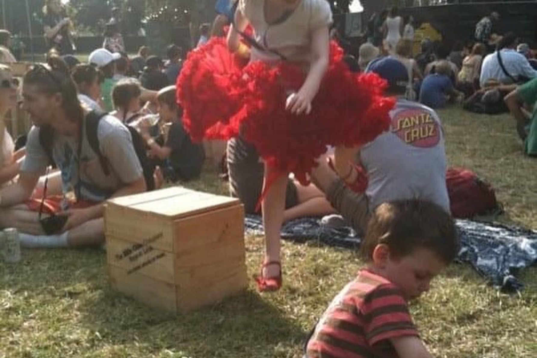 Vic's children Bianca and Marco at WOMADelaide in a photo taken 13 years ago.