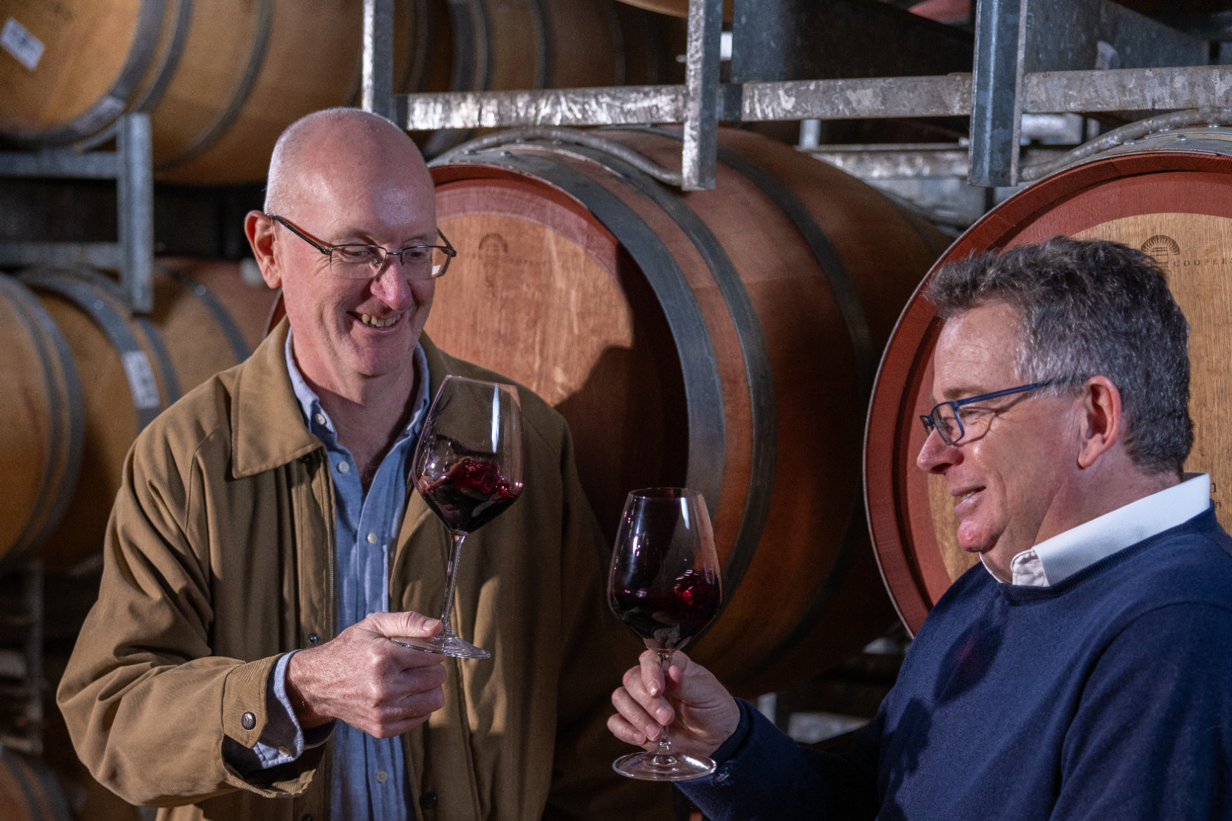 Taylors Wines managing director Mitchell Taylor and chief winemaker Adam Eggins. Photo: supplied