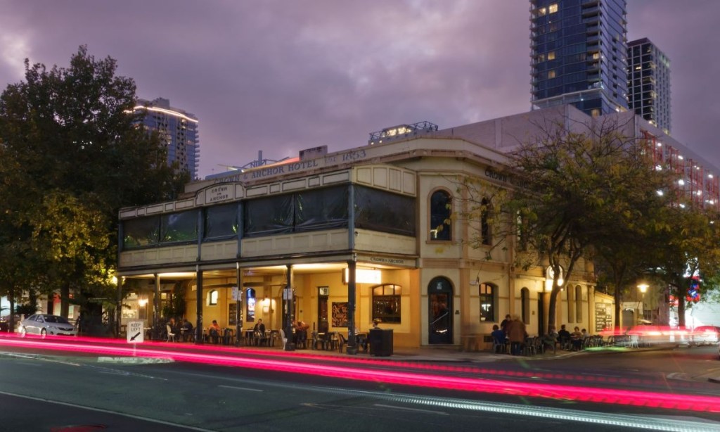 The Crown & Anchor Hotel on Grenfell Street. This picture: Tony Lewis/InDaily