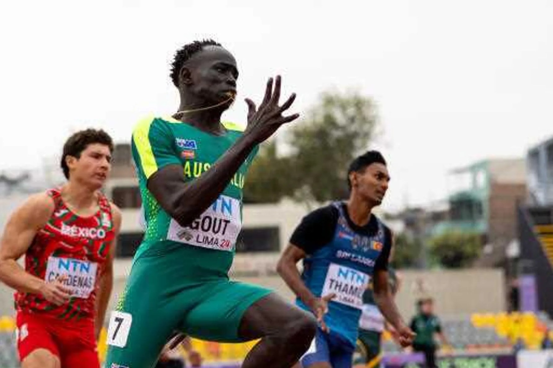 Australian sprint sensation Gout Gout has set an astonishing time of 20.29 seconds for the 200m. Photo: Athletics Australia 