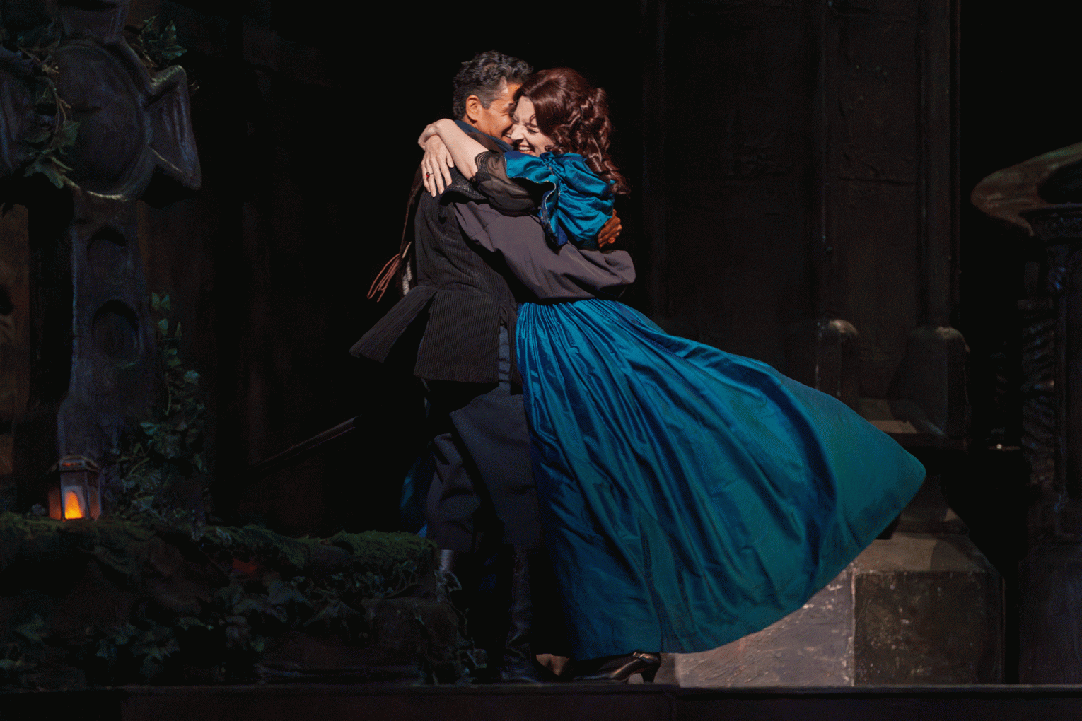 Alok Kumar as Edgardo and Emma Pearson as Lucia in 'Lucia di Lammermoor'.  Photo: Andrew Beveridge / supplied