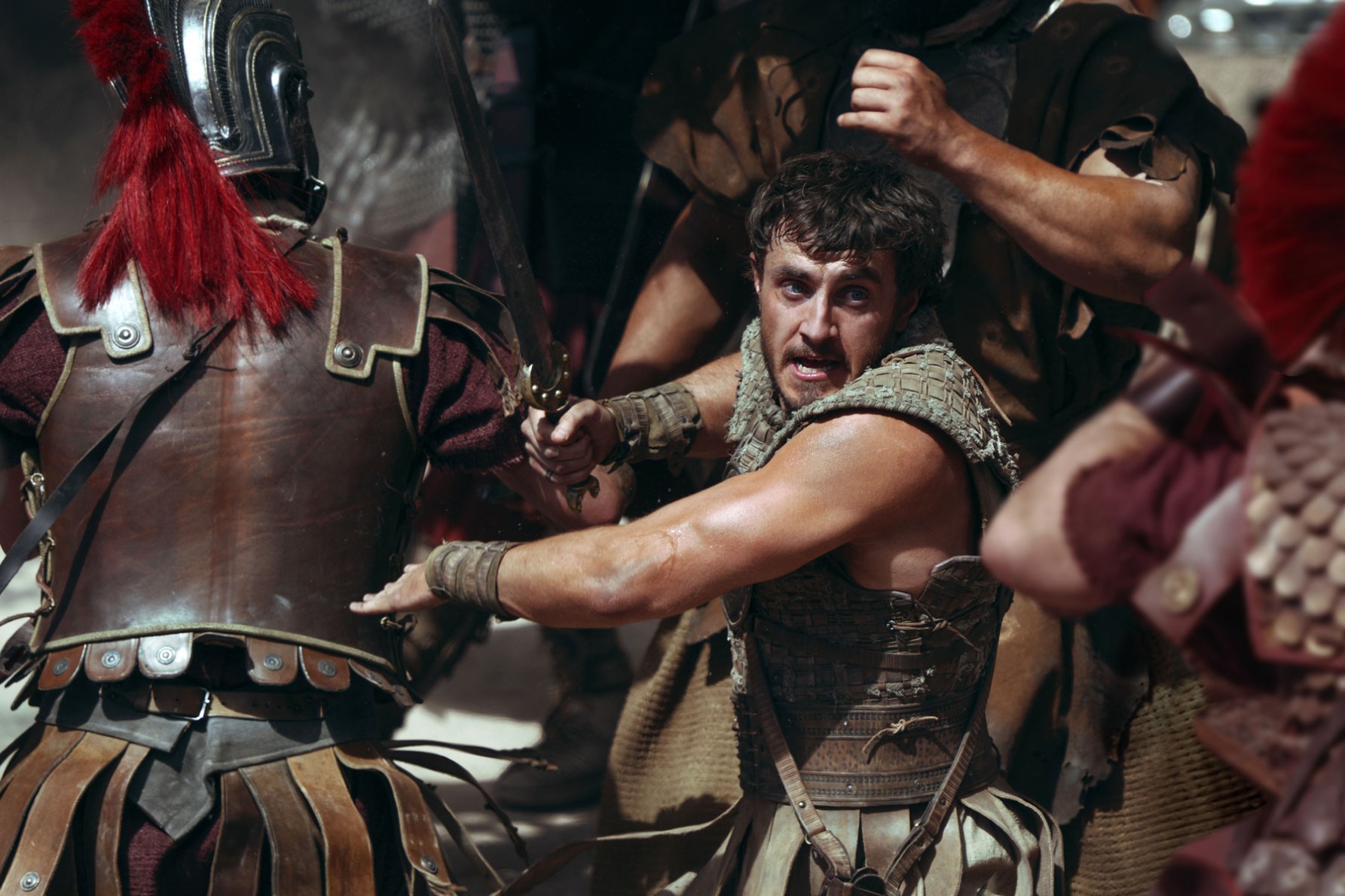 Paul Mescal as the gladiator Lucius in 'Gladiator II'.