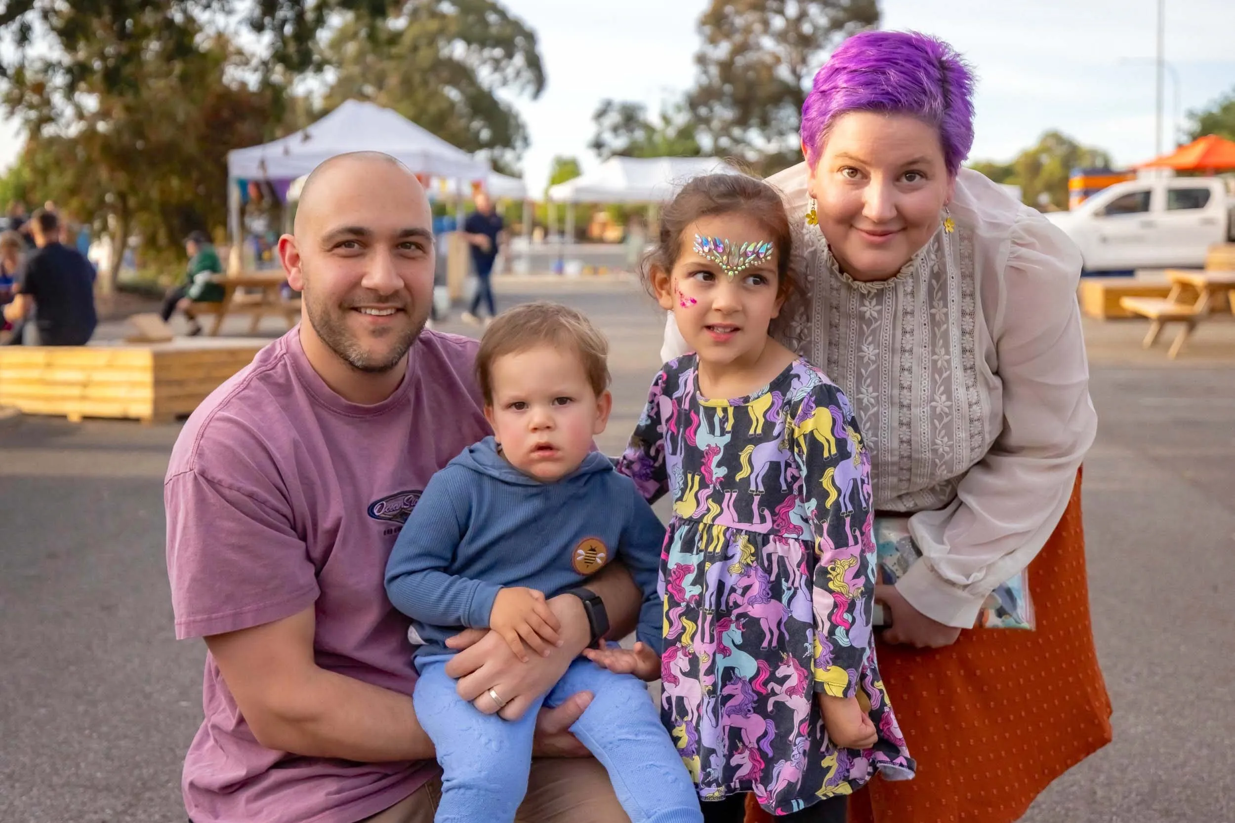 Payman Mohammadian and Hannah Cossutta with Orlando and Amira