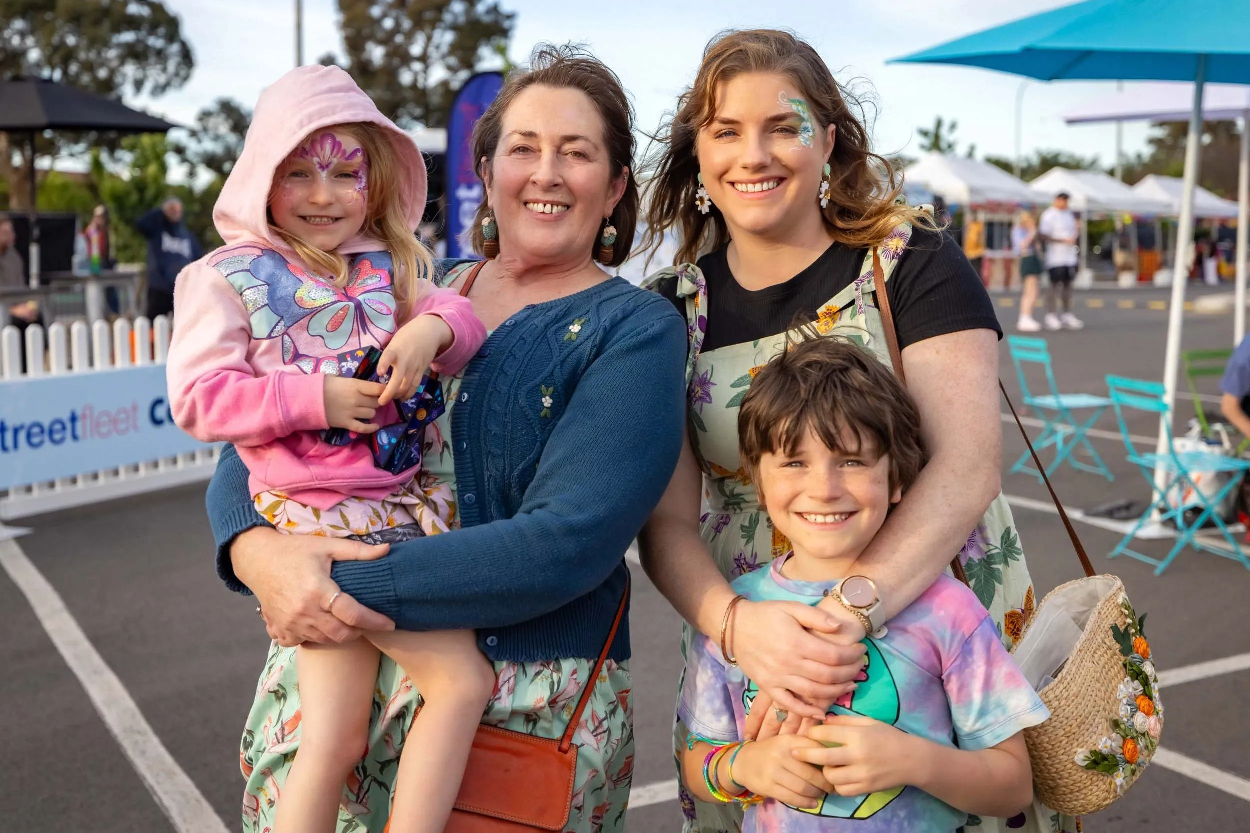 Andrea Hall and Stacy Chilton with Scarlet and Jackson