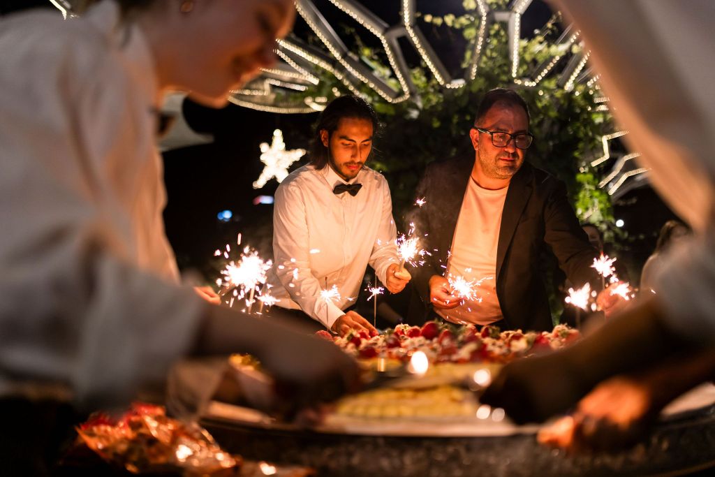 Ray Dahdah adding the finishing touches to another beautiful event. Photo: Frankie The Creative