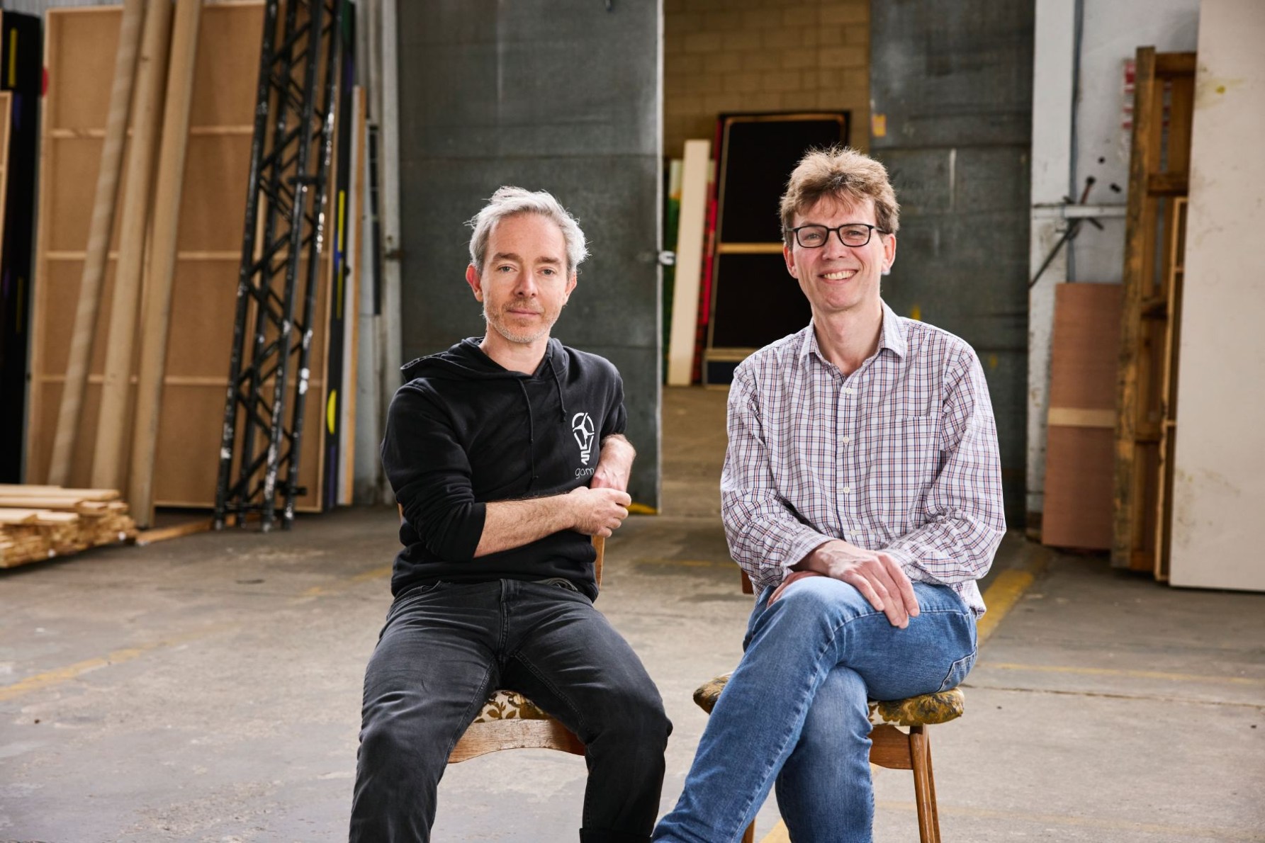 Samuel Adamson, right, with 'Jack Maggs' director Geordie Brookman. Photo supplied