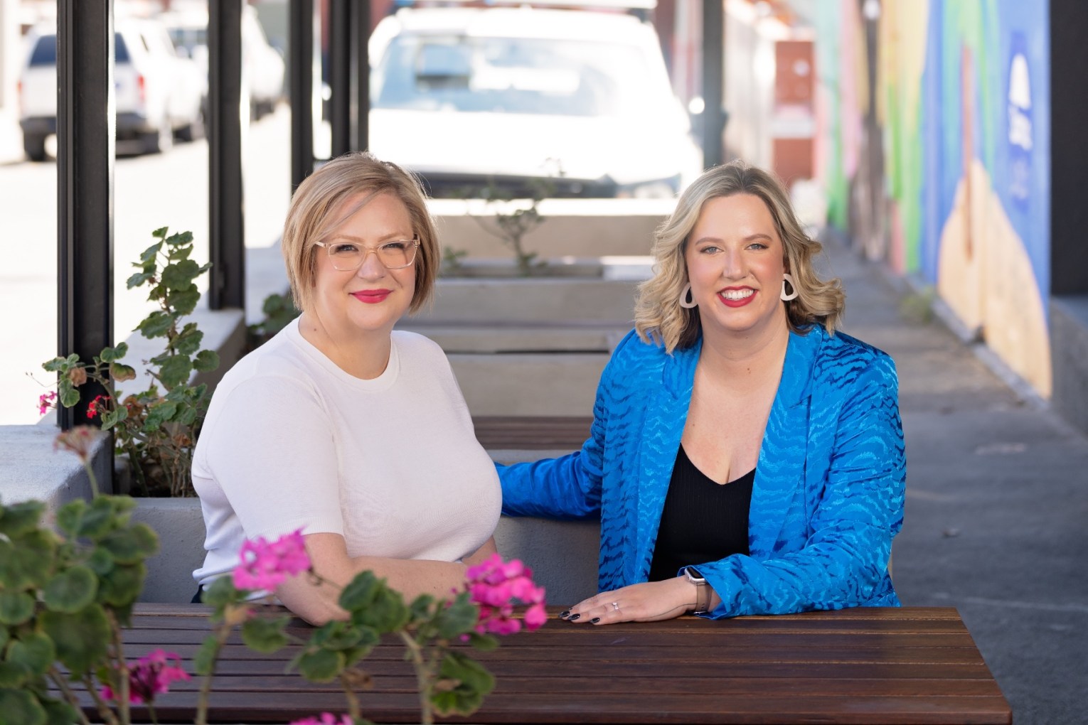 Alison Lloydd-Wright and Kayla Johnson are on a mission to be "positively provocative". Photo: Brad Griffin.