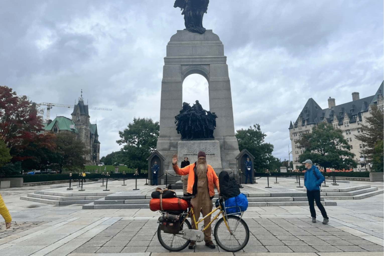 Michael 'Mic' Whitty is on a journey to cycle to every Commonwealth War Graves cemetery in the world by 2045. Photo: Je Suis Catweazle / Facebook