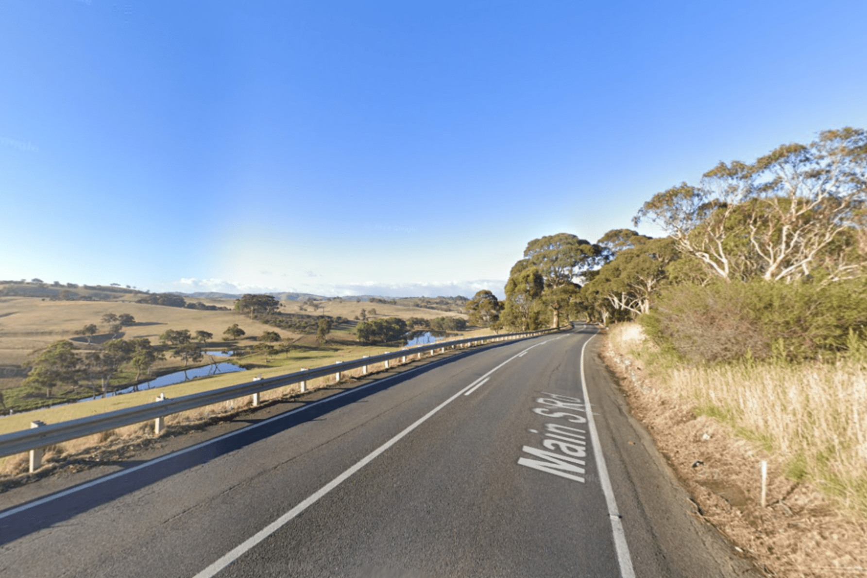 Main South Road at Wattle Flat. Photo: Google Maps