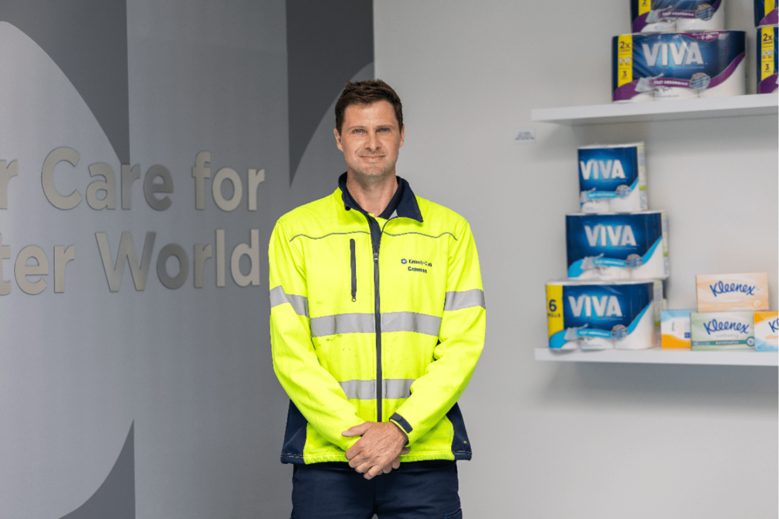 Machine operator Cameron Haggett has worked at the Kimberly-Clark Millicent mill for 21 years. Photo: supplied