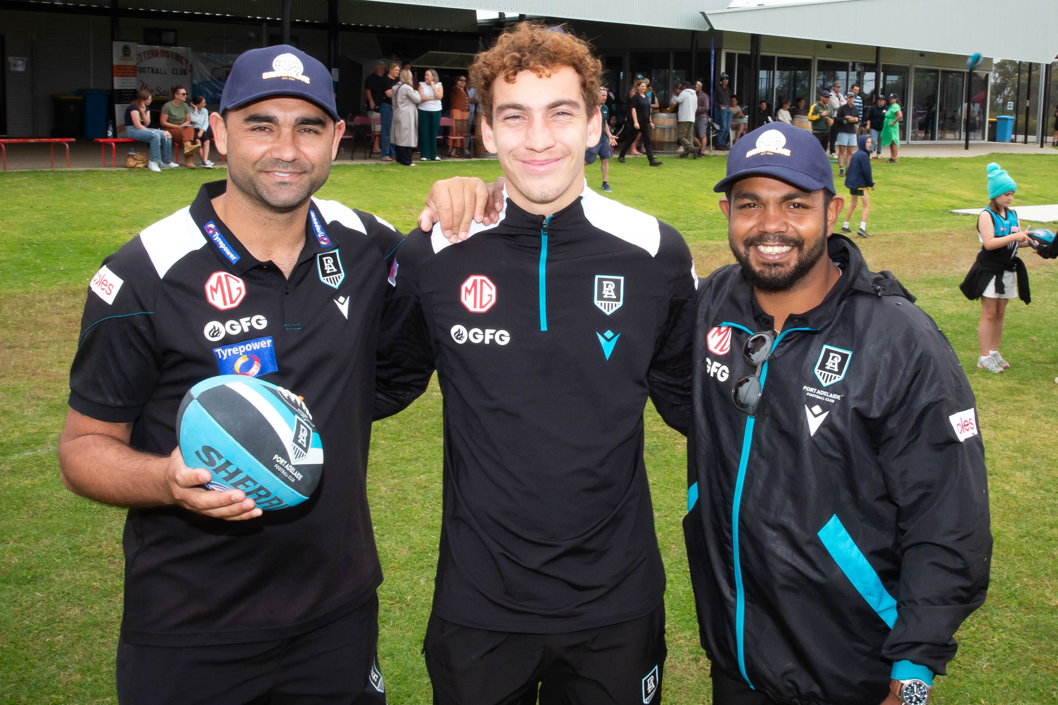 Shaun Burgoyne, Logan Evans and Willie Rioli