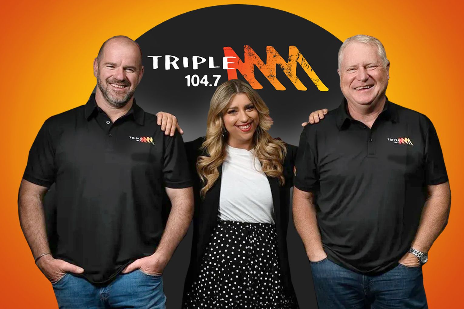 Photo: Triple M's Roo, Ditts and Loz are back on top of Adelaide's radio ratings. Photo: Supplied. Image: James Taylor/InDaily.