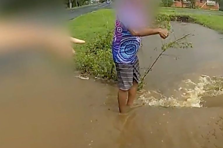 Thumbnail for Lucky escape for boy sucked through flooded storm drain