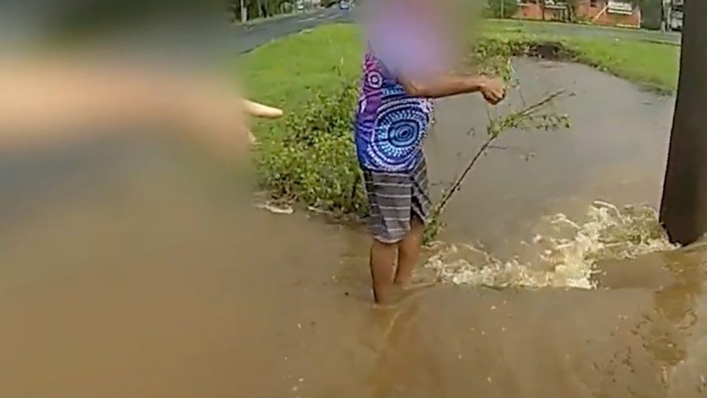 Thumbnail for Lucky escape for boy sucked through flooded storm drain