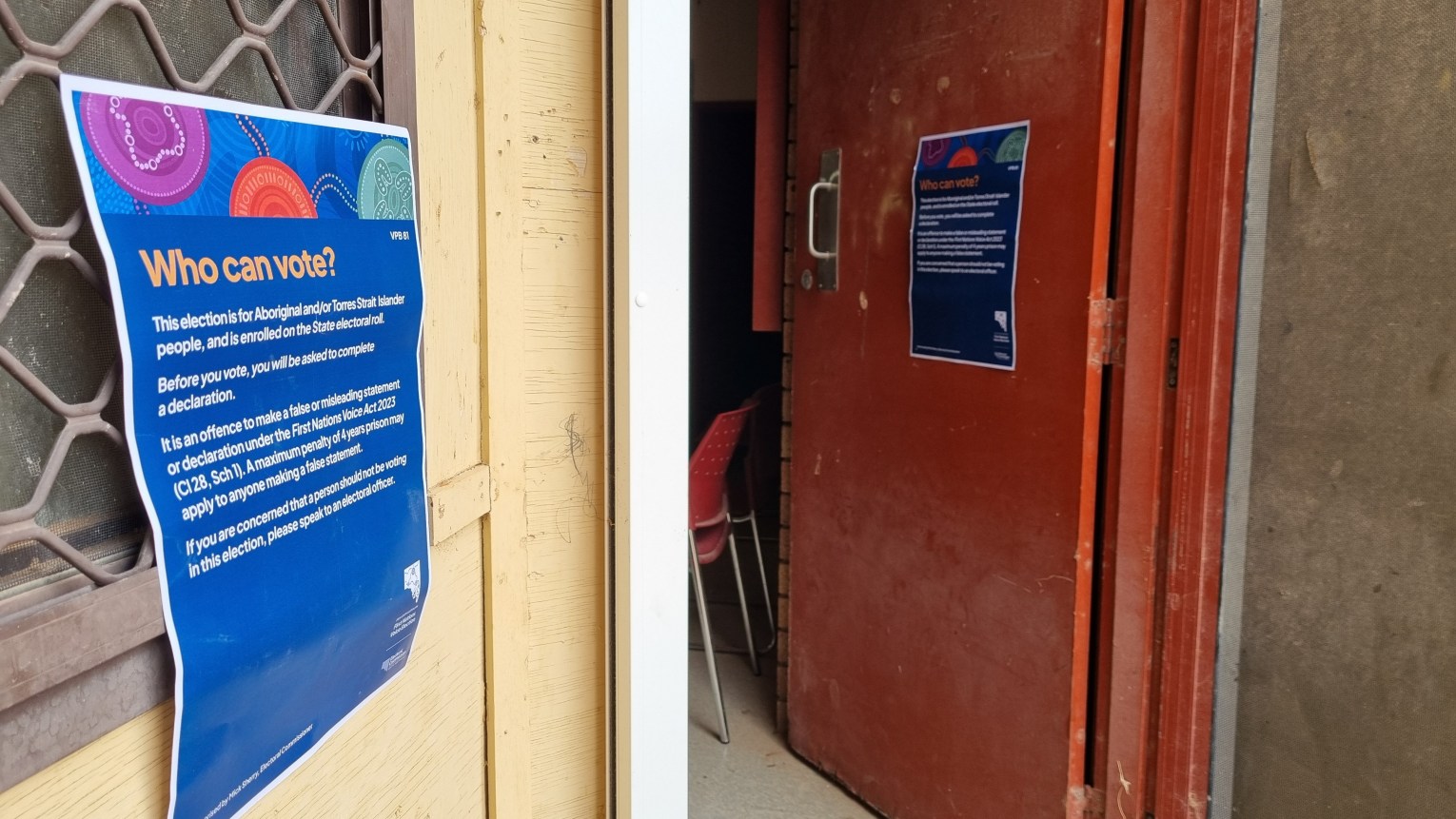 A remote polling station in Yalata. Photo: Thomas Kelsall/InDaily