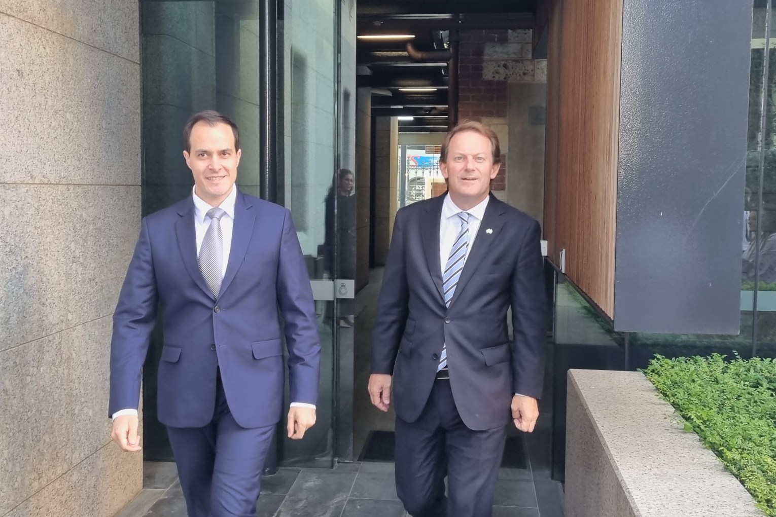 Opposition leader Vincent Tarzia with his newly elected deputy Josh Teague. Photo: Thomas Kelsall/InDaily