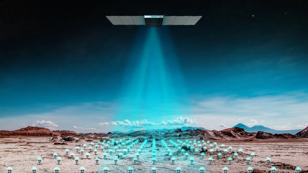 Depiction of the Exosphere mining exploration system by Fleet Space Technologies.