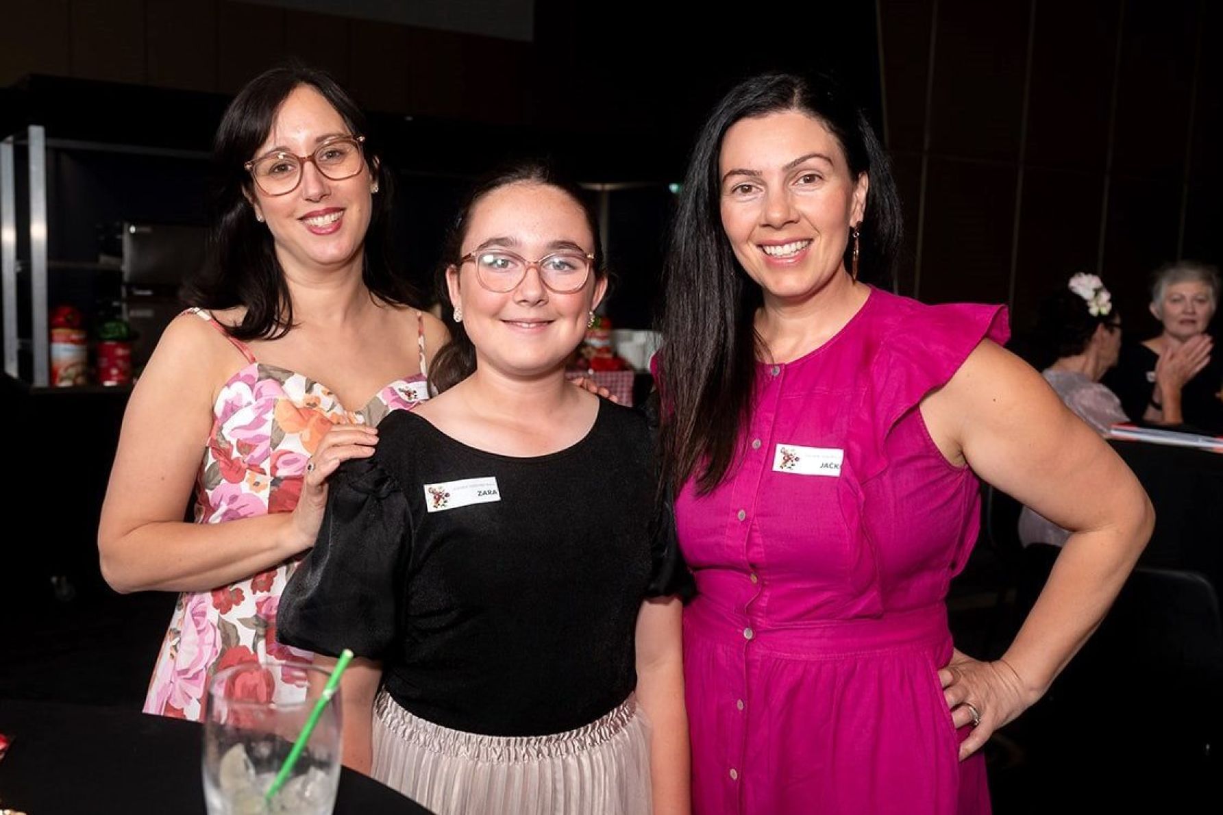 Jackie Amos, Zara Amos and Teresa Luppino