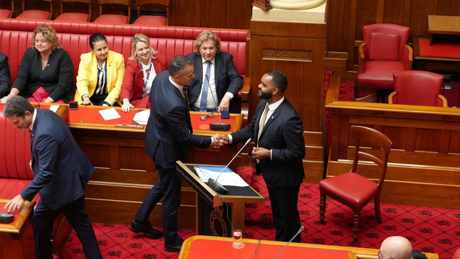 The Voice has had "thoughtful, pragmatic engagement” with the government in its first year, Premier Peter Malinauskas said. Photo: AAP via ABC pool