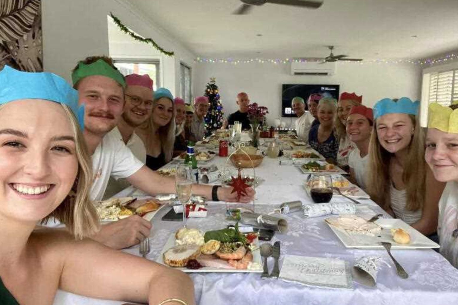 Constable Matthew Arnold celebrates his final Christmas before he was killed in the line of duty. Photo: Supplied/AAP