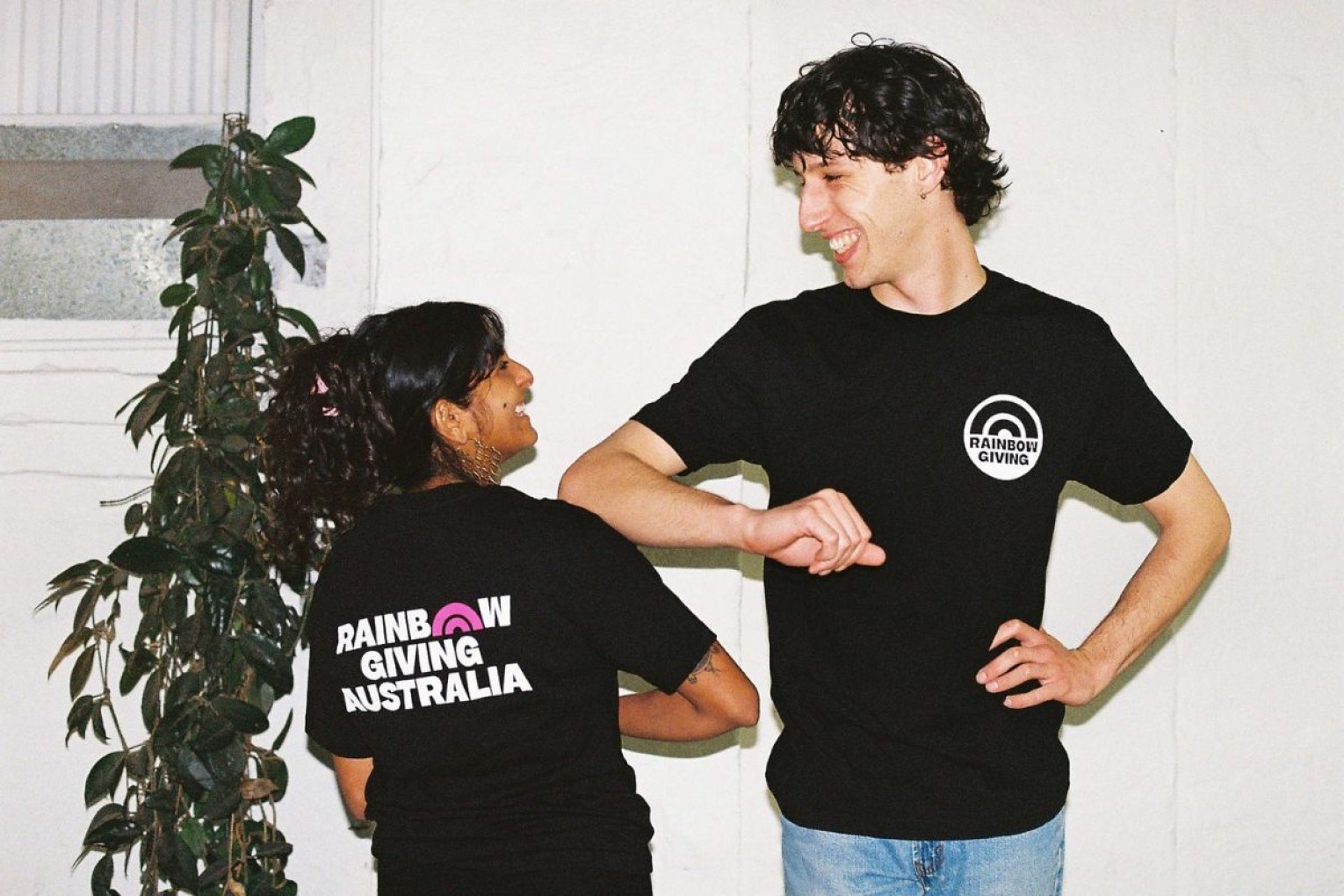 Rainbow Giving administrative coordinator Niki Bhattacharya and program manager Leonard Curmi. Picture: supplied. 