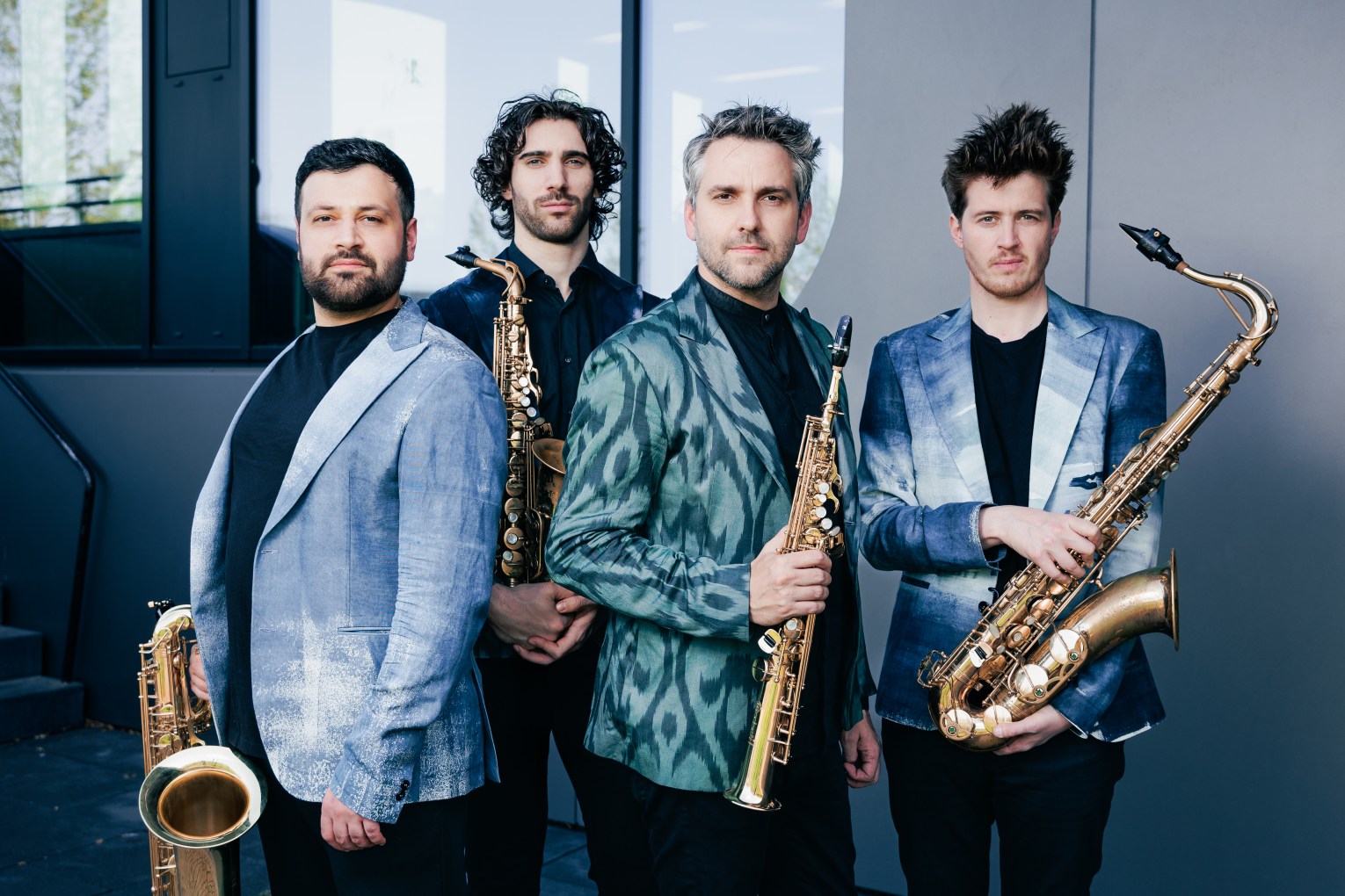 The SIGNUM  Saxophone Quartet - Aram Poghosyan, 
Jacopo Taddei, 
Blaz Kemperle and Alan Luzar- will jazz things up for Musica Viva in 2025.