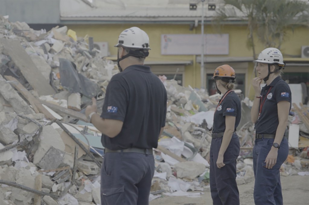 The Australian disaster response team spent days searching for survivors and assessing damage. Photo: DFAT.