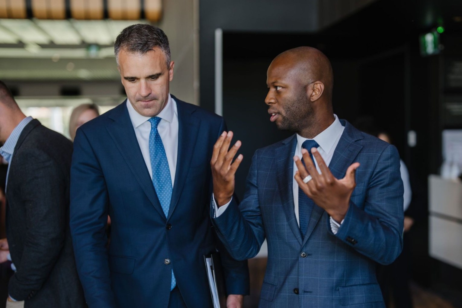 Bruce Djite (right) says housing affordability relief is still some time off, with demand continuing to outstrip supply. Photo: Property Council