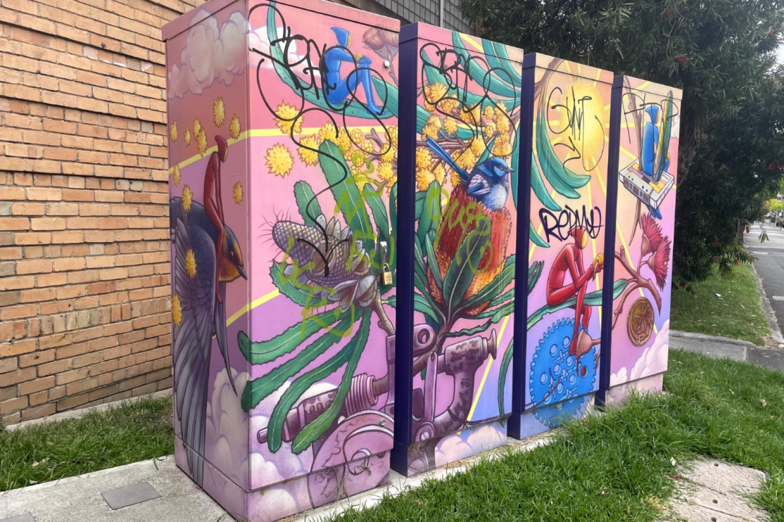 Victoria’s first community battery installed in June 2022 in Fitzroy North is one of the earliest working examples in Australia. Photo: 360info