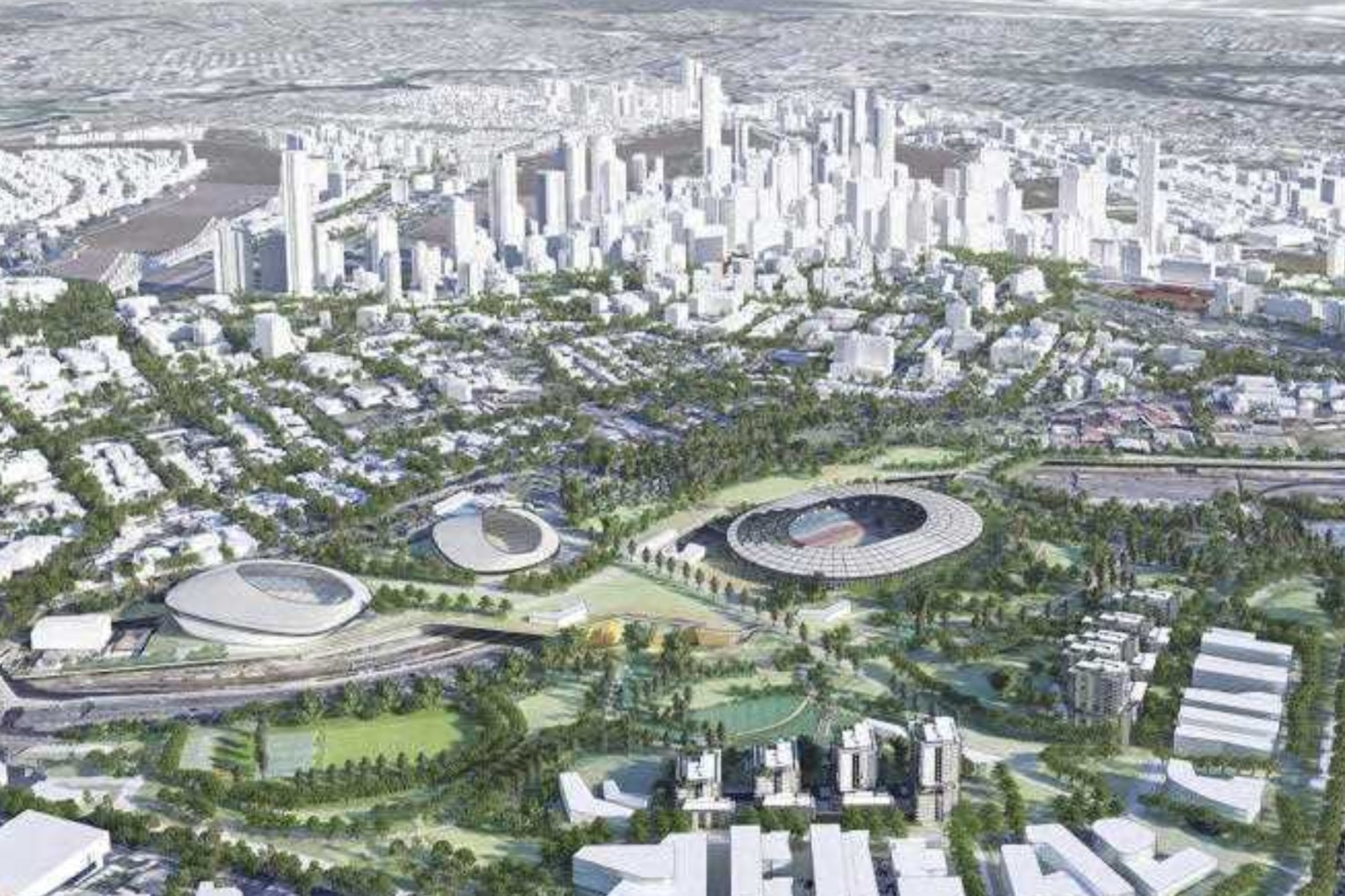 The proposed Victoria Park stadium for the 2032 Olympics in Brisbane. Photo: Supplied/AAP