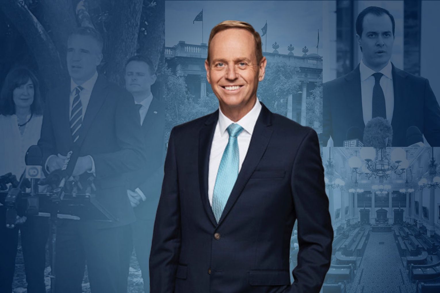 Mike Smithson will write a weekly political column for InDaily in 2025. Photo: Ch7 and James Taylor/InDaily